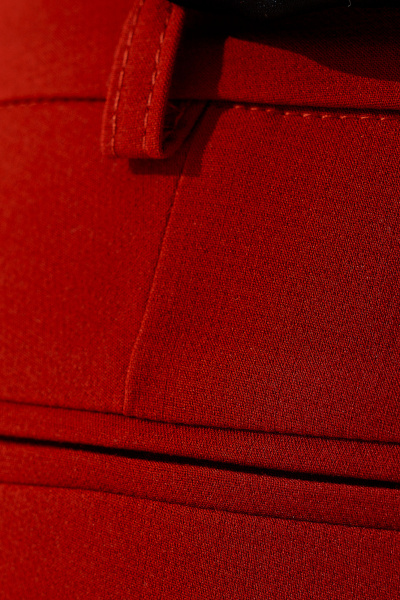 Брюки зауженные с высокой посадкой из трикотажа Панда ПА-451460 терракотовый - фото 3