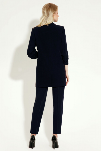 Жакет с шлицей и карманами в классическом стиле Панда ПА-453530w темно-синий - фото 2