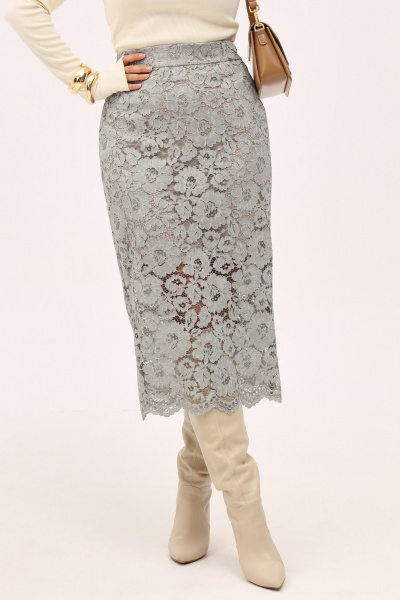 Юбка-карандаш из кружевной ткани на каждый день Angelina & Сompany 1153 - фото 2