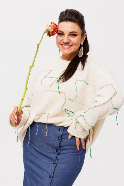 Юбка-карандаш из джинса с двумя карманами и регулировкой длины Anelli 1453-1 бесконечность - фото 6