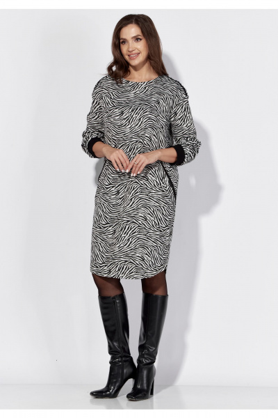 Демисезонное платье прямого силуэта из трикотажа с карманами TAiER 1317 - фото 5