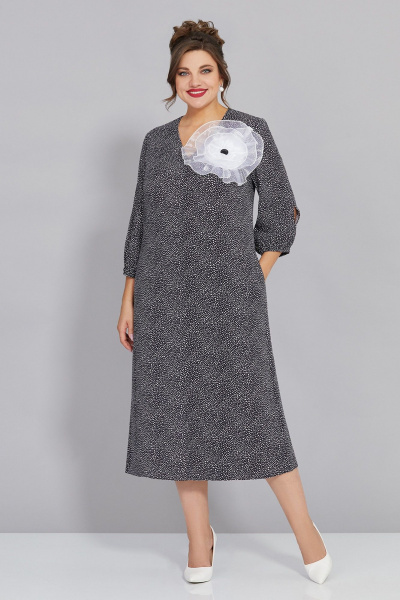 Элегантное платье свободного покроя с карманами Mira Fashion 5460-3 - фото 2