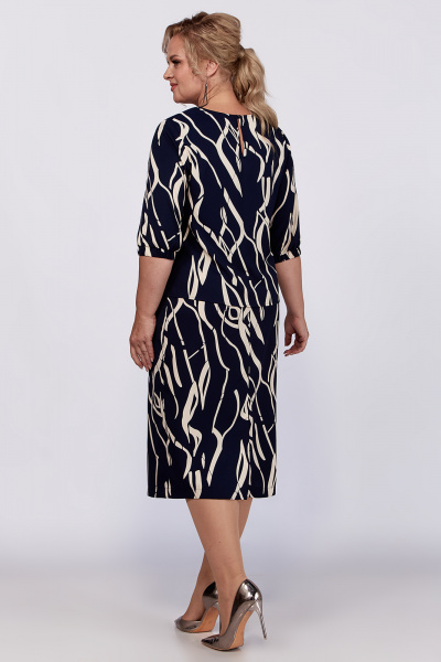 Платье прямого силуэта с шлицей и рукавом 41 см Algranda А3996-1 - фото 5