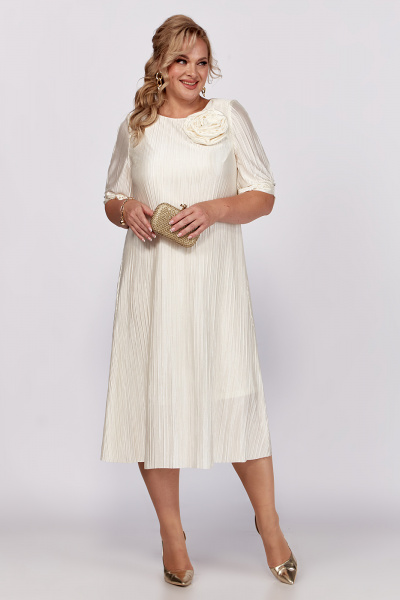 Платье в винтажном стиле из шелка и плиссе Algranda А4021 - фото 3