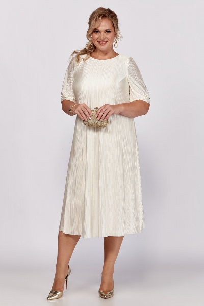 Платье в винтажном стиле из шелка и плиссе Algranda А4021 - фото 6