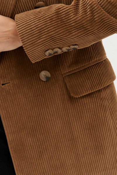 Демисезонный жакет вельвет с карманами и шлицей C. of PAPAYA NEW 1705 - фото 3