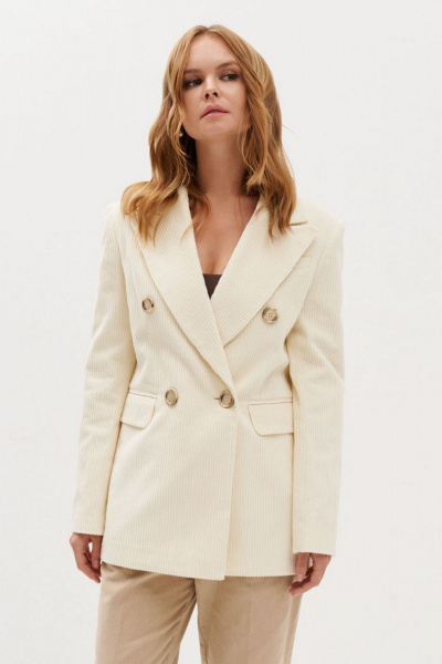 Модный жакет из вельвета с клапанами и средним швом C. of PAPAYA NEW 1705-1 - фото 1