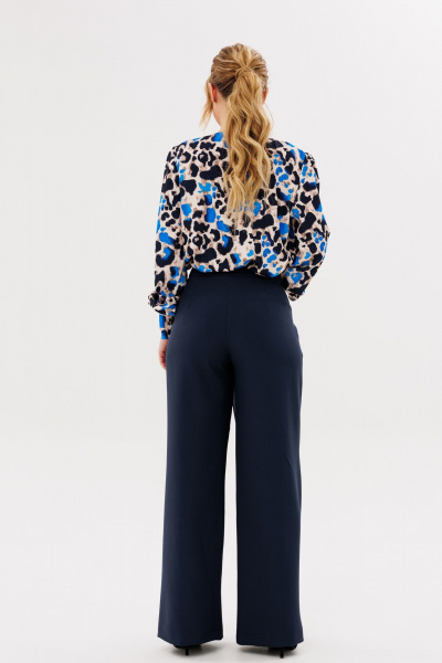 Прямые брюки из текстиля с запахом и карманами Ambera Style 1073-1 - фото 4