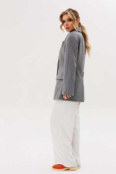 Жакет из шерсти со спущенным плечом и декоративным швом Ambera Style 1101 - фото 4