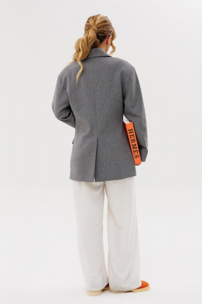 Жакет из шерсти со спущенным плечом и декоративным швом Ambera Style 1101 - фото 6