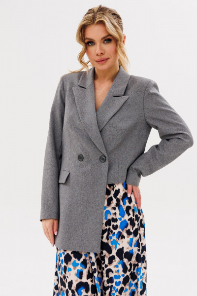 Полуприлегающий жакет с асимметричным низом и прорезным карманом Ambera Style 1102 - фото 6