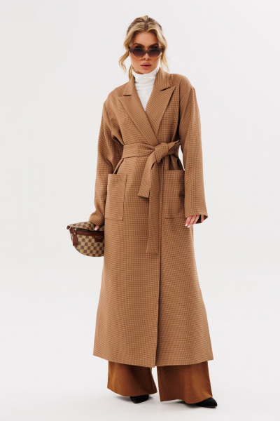 Демисезонный кардиган со спущенным плечом и накладными карманами Ambera Style 1105 - фото 5