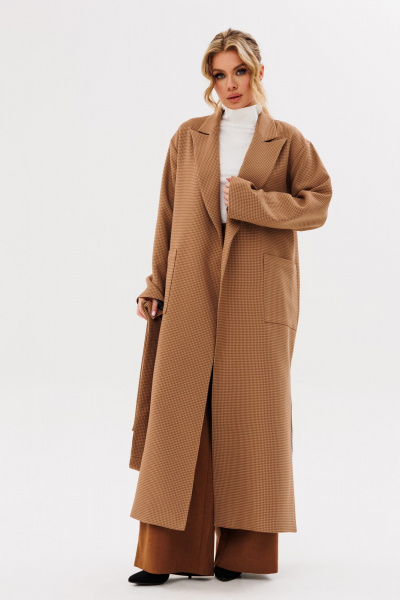 Демисезонный кардиган со спущенным плечом и накладными карманами Ambera Style 1105 - фото 7