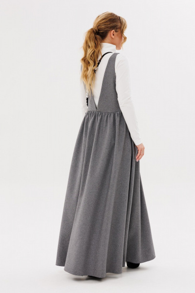 Джемпер с высоким воротником и сарафан А-силуэта из трикотажа Ambera Style 2091 - фото 5