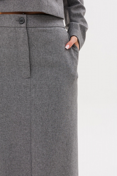 Жакет и юбка из шерсти с прорезными карманами и разрезом Ambera Style 2094 - фото 5