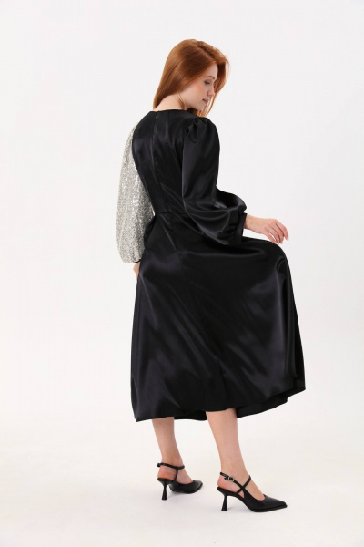 Нарядное миди платье с кружевным декором и пайетками NikVa 416-5 - фото 6