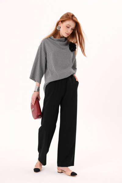 Демисезонные свободные брюки с широкой резинкой и карманами NikVa 705-3 - фото 1