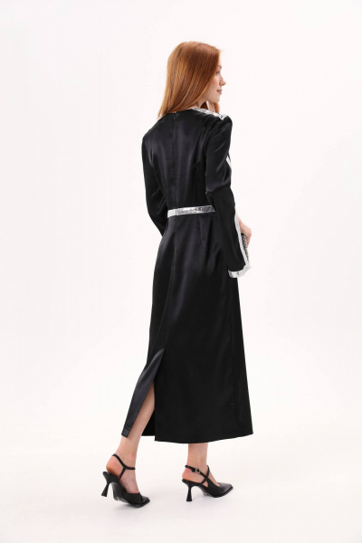 Миди платье с разрезом и пайетками для нарядного образа NikVa 728-2 - фото 6