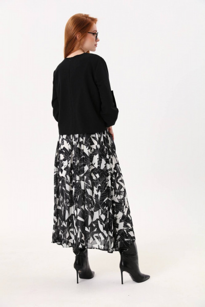 Платье макси с асимметричным лифом и плиссированной юбкой NikVa 740-4 - фото 7