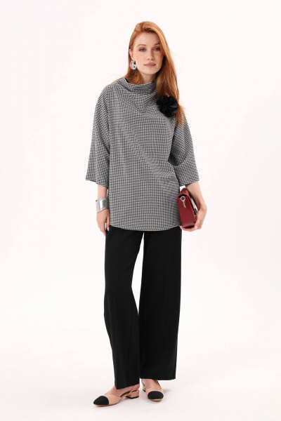 Брюки свободного кроя и джемпер с воротником-стойкой NikVa 807-1 - фото 4
