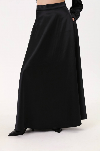 Нарядный комплект блузы и юбки солнце с боковыми разрезами NikVa 813-1 - фото 5