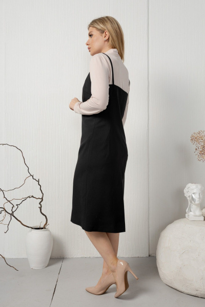 Водолазка классического кроя из трикотажа с декоративной бейкой AMORI 6433 телесный - фото 2