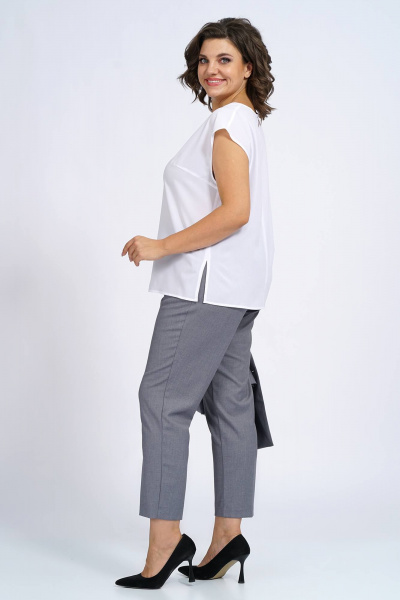 Деловой комплект с жакетом полуприлегающего силуэта Пинск-Стиль 3137 серый - фото 10