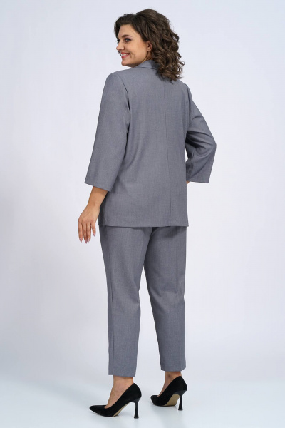 Деловой комплект с жакетом полуприлегающего силуэта Пинск-Стиль 3137 серый - фото 5