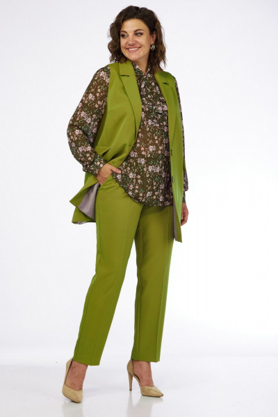 Брюки и жилетка из костюмной ткани с блузой на каждый день Jurimex 3175-2 - фото 4
