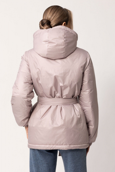 Плащевка куртка утепленная с капюшоном и съемным поясом Golden Valley 7160 розовый - фото 2