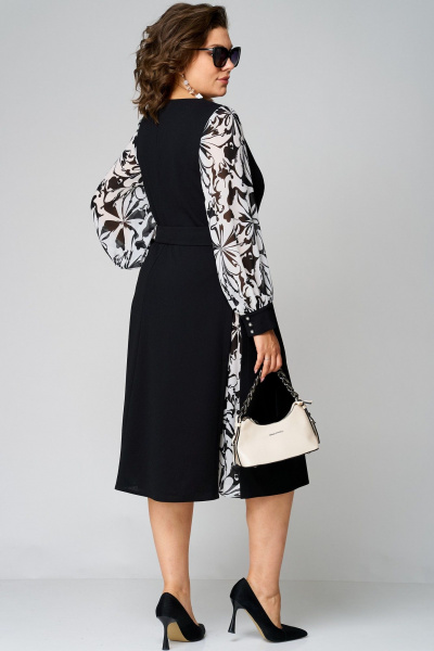 Платье EVA GRANT 7229В черно-белый_принт - фото 7