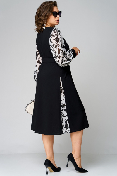 Платье EVA GRANT 7229В черно-белый_принт - фото 5