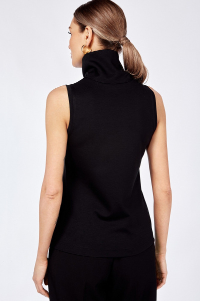Водолазка без рукавов с высоким воротником из мягкой эластичной ткани TANYA NOVACHUK 6.006/BK - фото 14