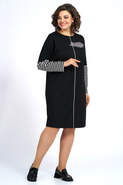 Платье прямого силуэта с термоаппликацией и молнией на спинке Alani Collection 2201 - фото 3