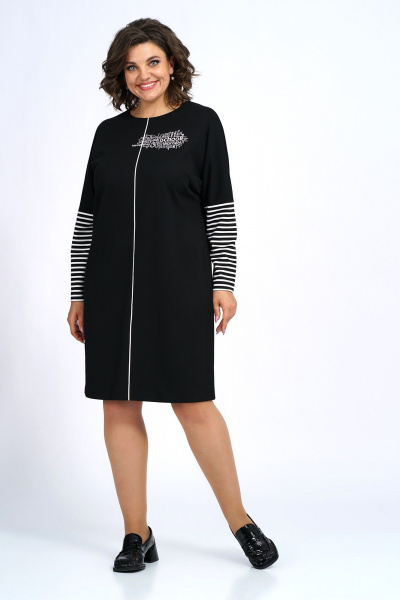 Платье прямого силуэта с термоаппликацией и молнией на спинке Alani Collection 2201 - фото 2