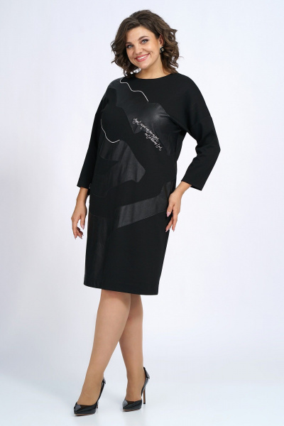 Платье с декором из искусственной кожи и молниями для повседневного стиля Alani Collection 2198 - фото 3