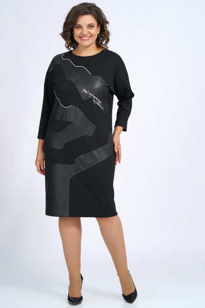 Платье с декором из искусственной кожи и молниями для повседневного стиля Alani Collection 2198 - фото 1