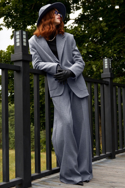 Комплект: брюки и жакет из трикотажа с карманами Lokka 1453С - фото 1