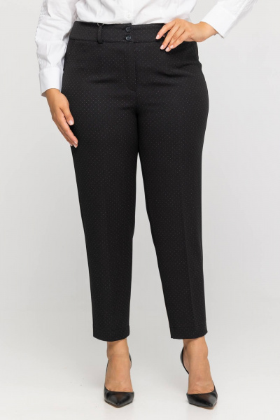 Классические брюки из плотного костюмного материала Avila 0964 черный - фото 4