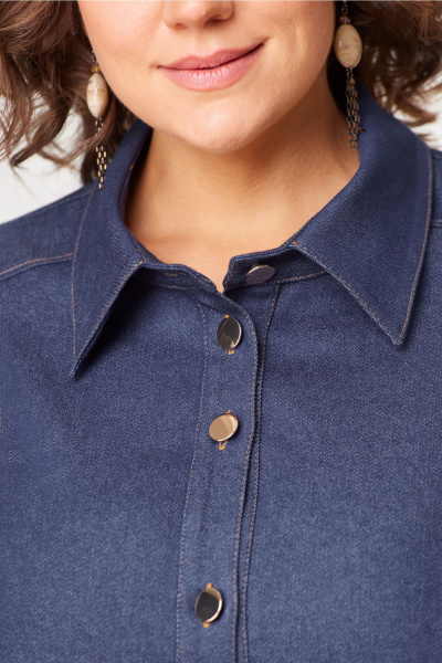 Джинсовое платье в стиле casual с карманами Bonna Image 942 синий - фото 7