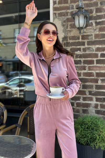 Спортивный костюм джемпер и брюки из велюра AURA otd 8016 - фото 7