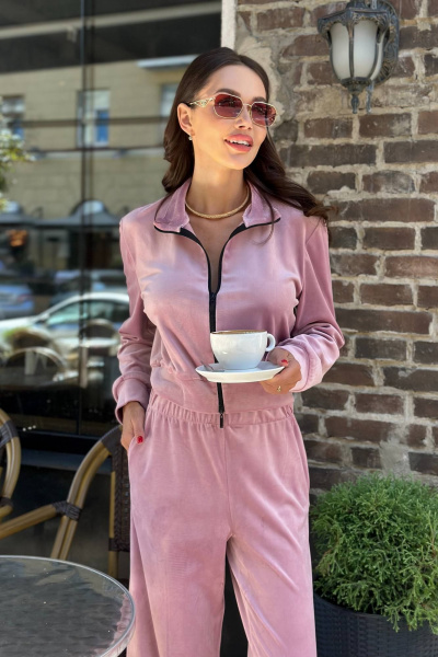 Спортивный костюм джемпер и брюки из велюра AURA otd 8016 - фото 5