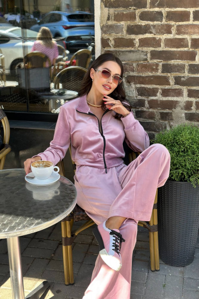 Спортивный костюм джемпер и брюки из велюра AURA otd 8016 - фото 3