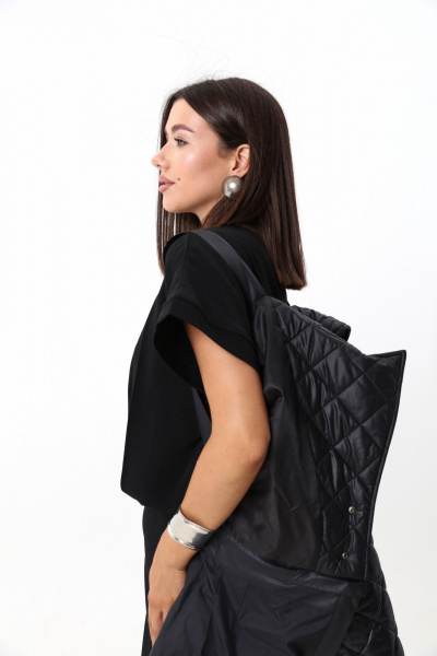 Комплект жилет и куртка из плащёвой ткани с съёмными элементами LM 101 черный - фото 30