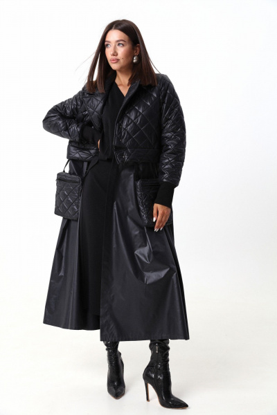 Комплект жилет и куртка из плащёвой ткани с съёмными элементами LM 101 черный - фото 27