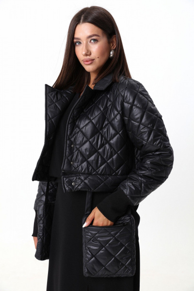 Комплект жилет и куртка из плащёвой ткани с съёмными элементами LM 101 черный - фото 23