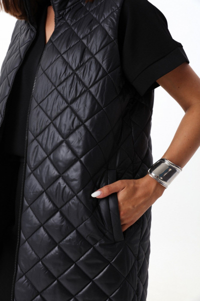 Комплект жилет и куртка из плащёвой ткани с съёмными элементами LM 101 черный - фото 11