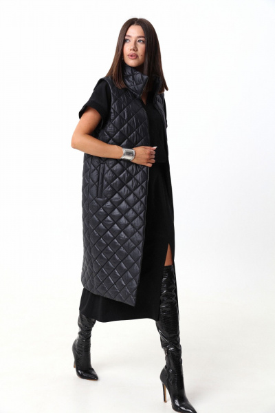 Комплект жилет и куртка из плащёвой ткани с съёмными элементами LM 101 черный - фото 9