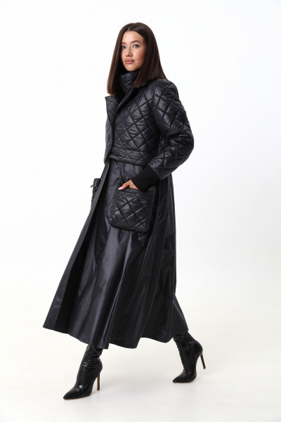 Комплект жилет и куртка из плащёвой ткани с съёмными элементами LM 101 черный - фото 8