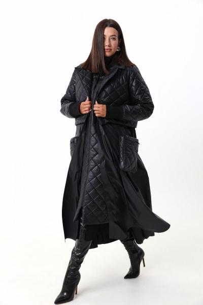 Комплект жилет и куртка из плащёвой ткани с съёмными элементами LM 101 черный - фото 5